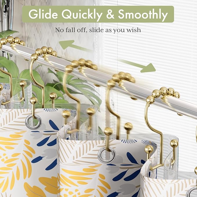 Gold Shower Curtain Hooks Rings, Stainless Steel Shower Curtain Rings - Image 5