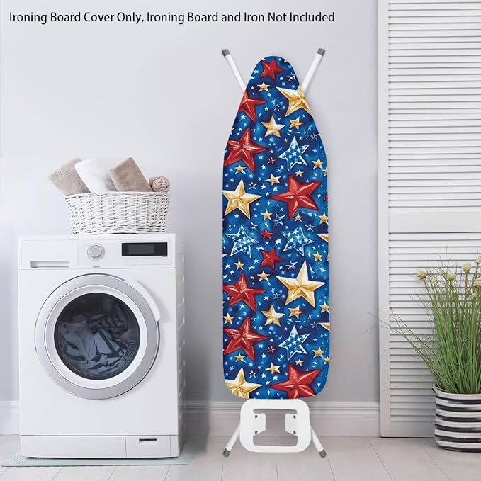 Ironing Board Cover, Colorful Star Print 15x54 Ironing Board Cover, Resist - Image 4