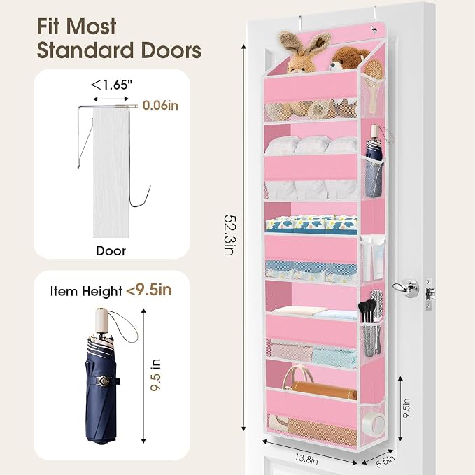 2 Pcs Over The Door Organizer Large Capacity Hanging Storage Room Organizer - Image 2