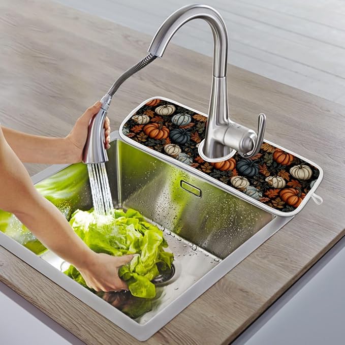 Fall Thanksgiving Pumpkin Sink Mat - Image 9