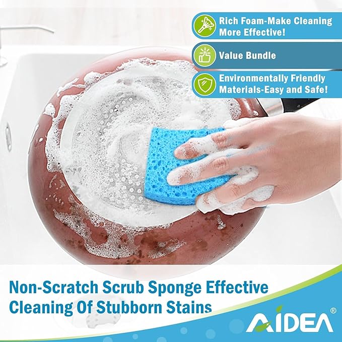 AIDEA Sponges Kitchen, Non-Scratch Scrub Sponge, Sponge - Image 7