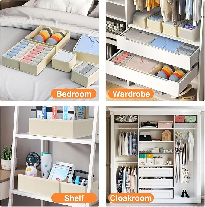 DIMJ Drawer Organizer Clothes 12 Pack - Image 6