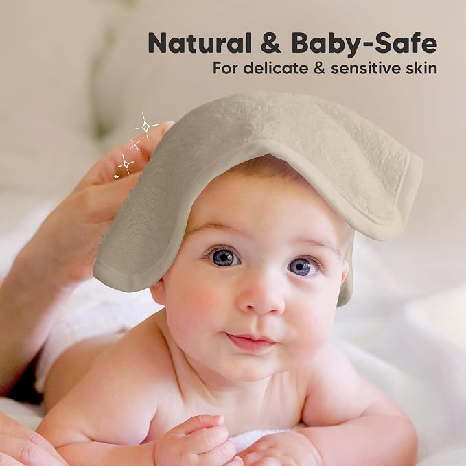 6-Pack Baby Washcloths, Soft Absorbent Washcloths - Image 5