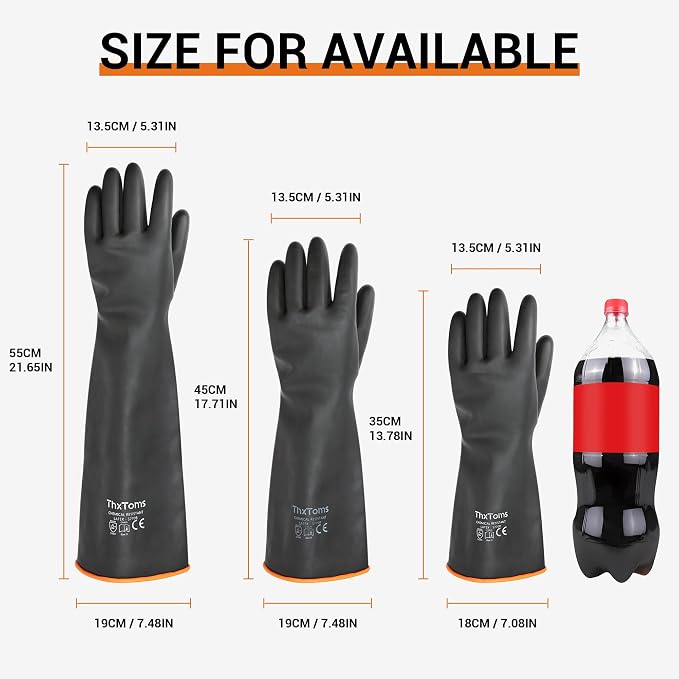 ThxToms Chemical Resistant Gloves, Puncture Resistant, Latex | Heavy Duty - Image 7