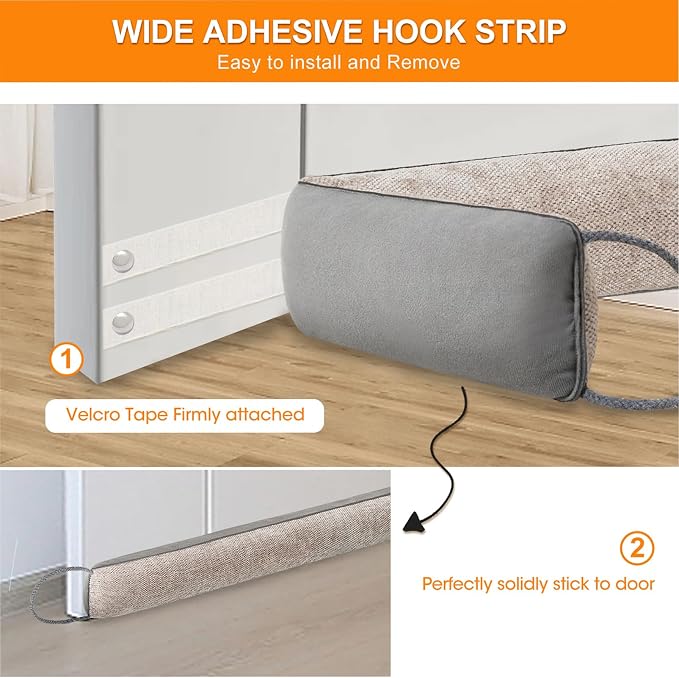 Weighted Door Draft Stopper, 32inch | Under Door Noise Blocker, Front Door - Image 2