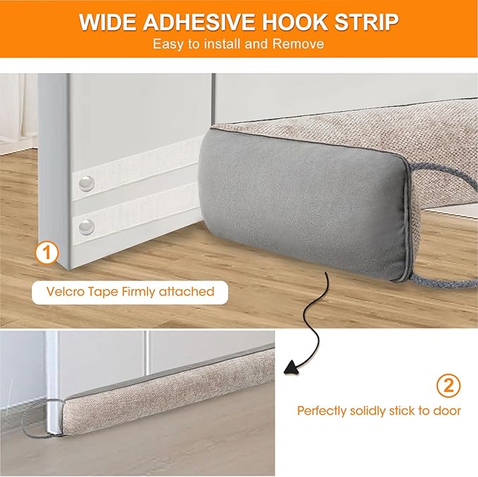 Weighted Door Draft Stopper, 38inch | Under Door Noise Blocker, Front Door - Image 3
