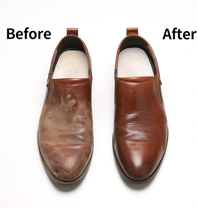 Unekez 4-Piece Horsehair Shoe Brush Shine Kit, Shoe Polish Kit, Leather Shoes - Image 5