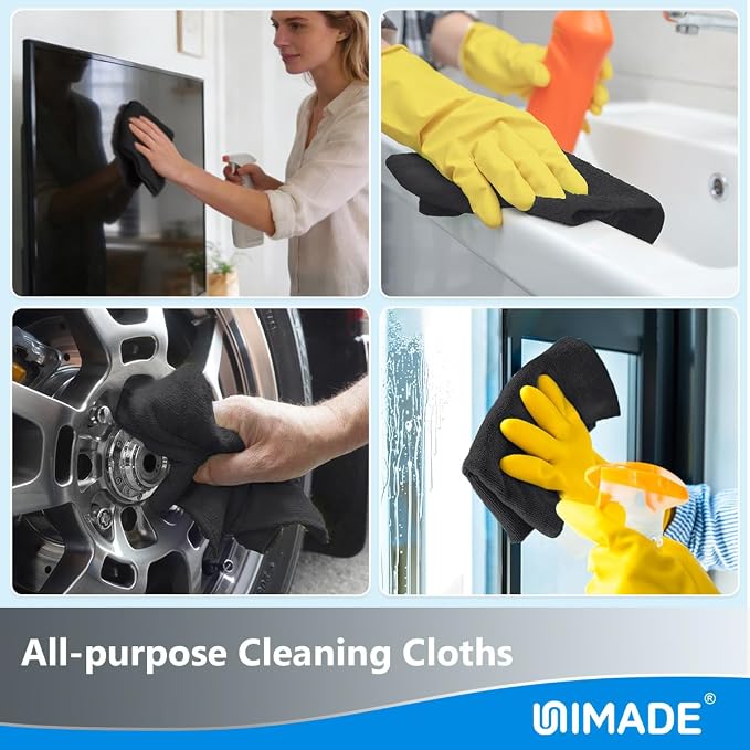 UNIMADE Microfiber Cleaning Cloth, 100 Sheets Microfiber Towels - Image 8