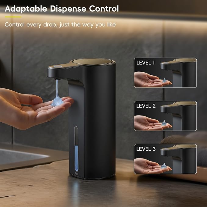 EKO Aroma 9 fl oz Automatic Liquid Soap Dispenser, Rechargeable Soap Dispenser - Image 2
