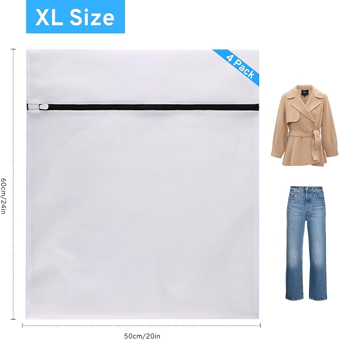 4 Pcs Mesh Laundry Bags Set for Delicates - Image 2