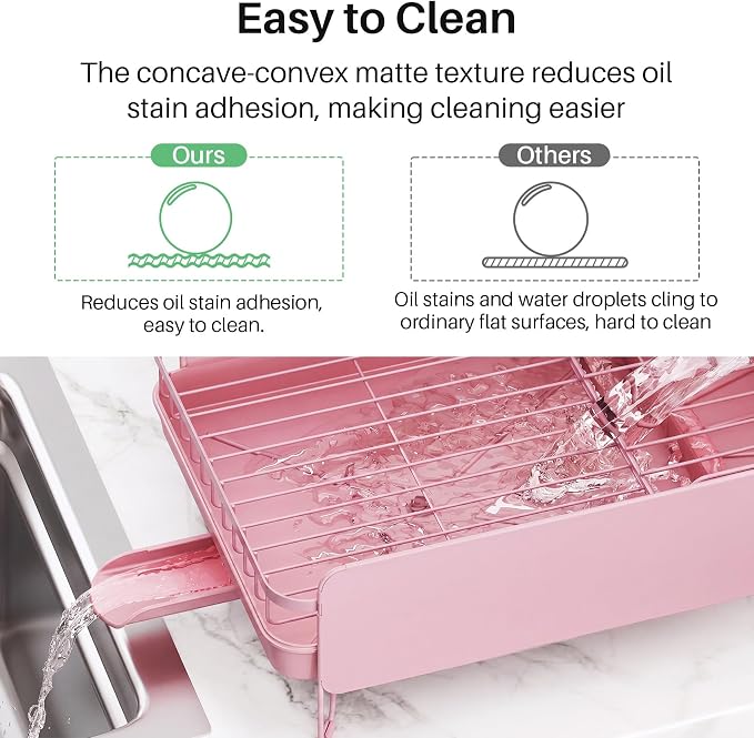 SNTD Large Dish Drying Rack for Kitchen Counter, Expandable, Adjustable Length - Image 7