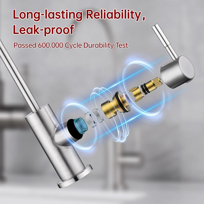 SUMERAIN Drinking Water Faucet for Kitchen Sink, NSF Certification | Brushed - Image 6