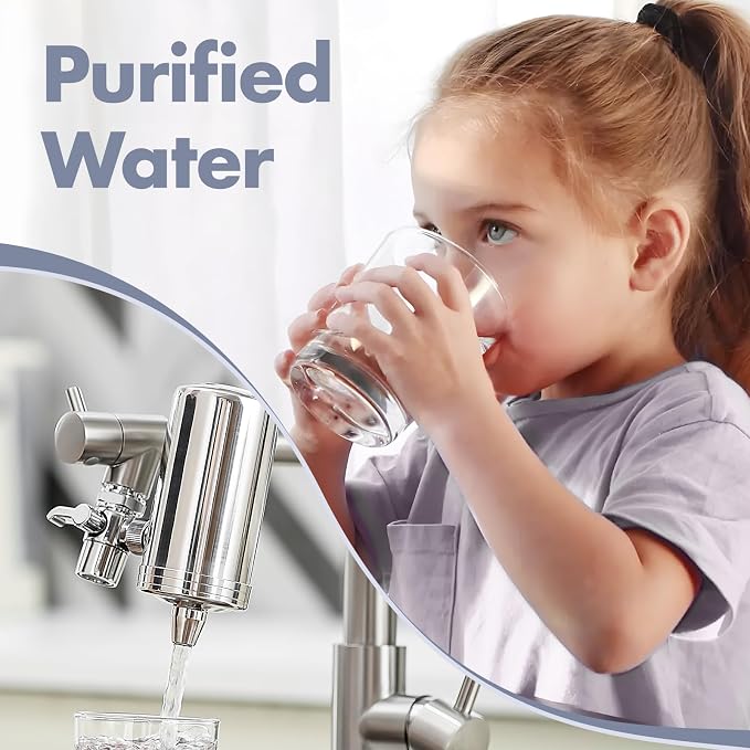 AIMADI Kitchen Faucet with Water Filter and Pull Down Sprayer | Brushed Nickel - Image 2