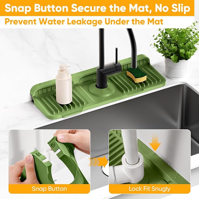 14.6 inch Faucet Mat for Kitchen Sink Splash GuardKitchen Sink Faucet Mat - Image 4
