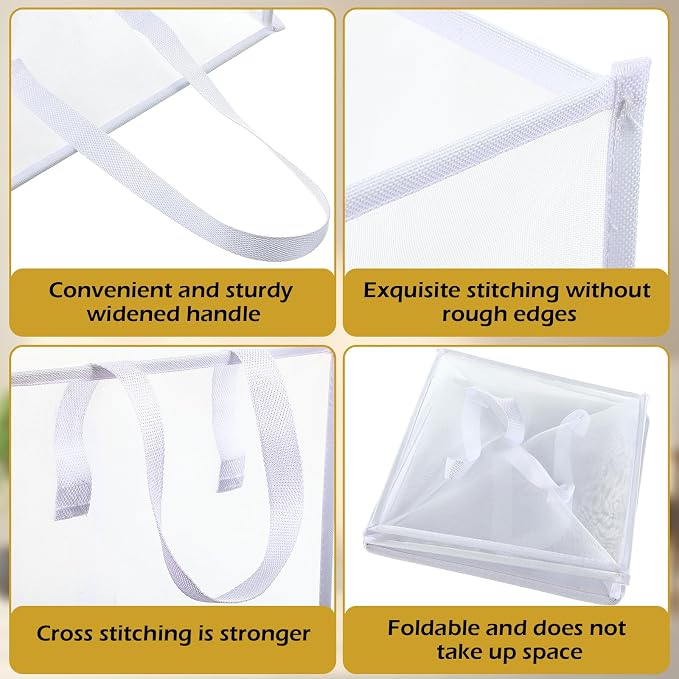 Zopeal 6 Pack Collapsible Mesh Laundry Basket, Single-layer | 13 Inch Square - Image 3