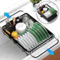 Kitsure Dish Drying Rack for Kitchen Counter, 12.2''W x 15.7''~23''L, Cutlery by Kitsure