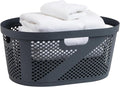 Mind Reader 40L Laundry Basket, Clothes Hamper, Premium Wicker Design by MindReader