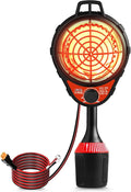 Xislet Upgrade Golf Cart Electric Heater with Infinite Temperature Adjustment, 2-Second Quick Heat 400W Quiet & Safe Carbon Fiber Heating, Battery Powered Heater Stable Fit Club Car/Yamaha/EZGO