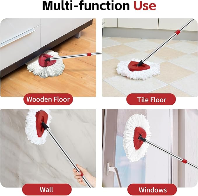ANREKEYH Spin Mop Head, Handle Replacement - Image 3