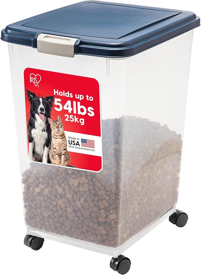 IRIS USA Dog Food Storage Container, Made in USA | Wheels by IRISUSA