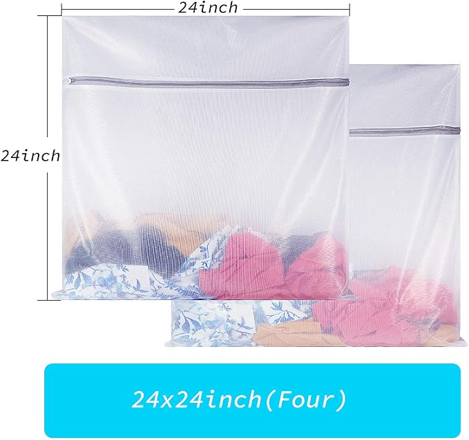 SUERIV Laundry Mesh Bag-Heavy Duty Mesh Laundry Bags, Laundry Bags Mesh Wash Bag - Image 2