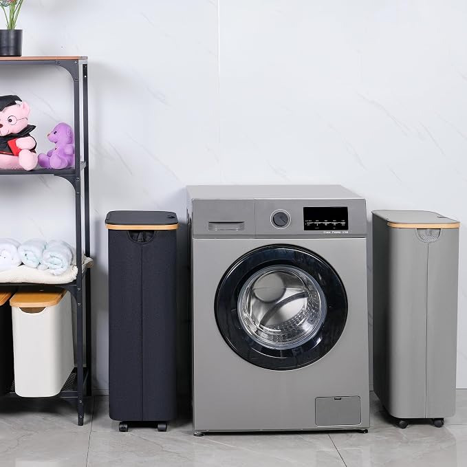iEGrow 75L Slim Laundry Hamper - Image 4