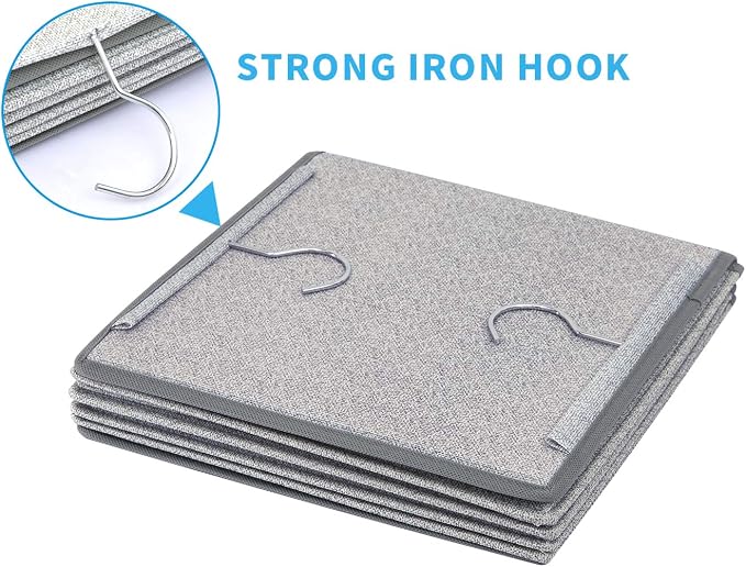 5 Shelves Hanging Closet Organizer, 2 Pack Hanging Storage - Image 7