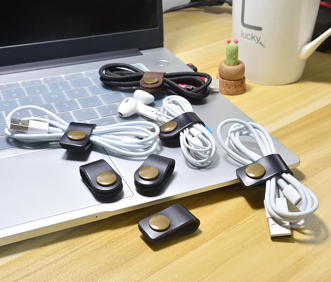CAILLU Cord Organizer, Cord Keeper, Cable Organizer USB Holder, Cable Straps - Image 2