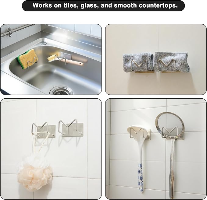 Luckyiren 2-Pack Stainless Steel Sponge Holder, Kitchen Sink Caddy Organizer - Image 7