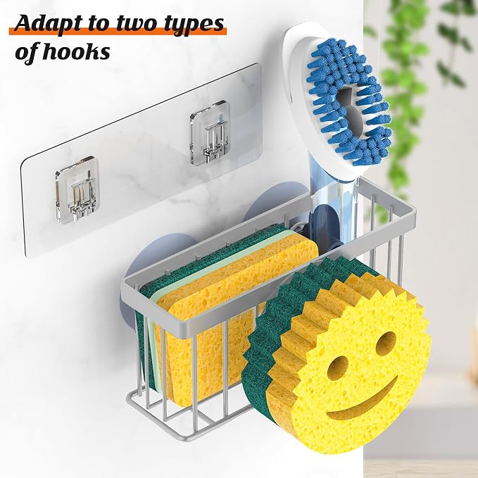 MURLONG Sponge Holder Smiley Face, Sink Organizer - Image 3