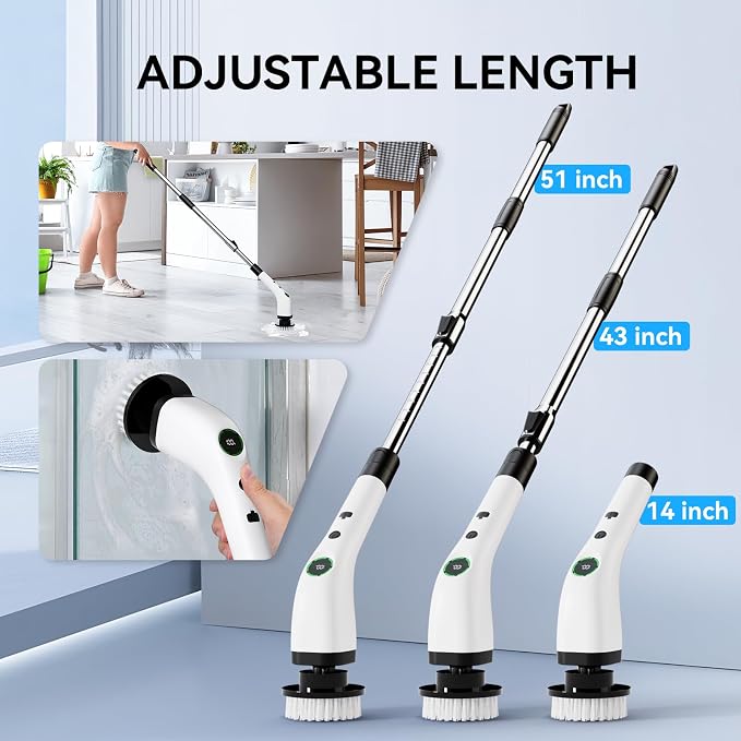 Electric Bathroom Cleaning Brush Cordless Shower Scrubber SD-CTB01 | Spin - Image 5