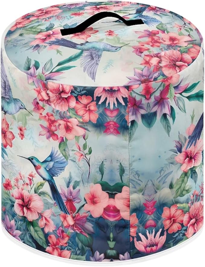 Flashideas Hummingbird Print Pressure Cooker Cover with Storage Pocket Compatible with 8 10 Quart Instant Pot, Durable Rice Cooker Air Fryer Accessories, Waterproof Kitchen Appliances Dust Cover