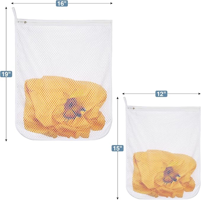 Honeycomb Mesh Laundry Bags 4 Pack, Durable Washing Bags - Image 5