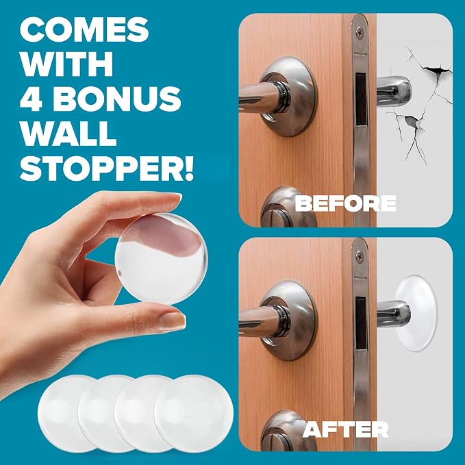 Stoppers for Bottom of Door – Heavy Duty Metal Rubber Door Stopper, Non-Slip - Image 4