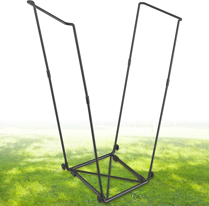 Trash Bag Holder, Outdoor Metal Leaf Bag Holder Stand, Garbage Bag Frame Holder by FEEDGARDEN