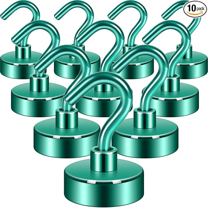 Neosmuk Magnetic Hooks, 40lb Heavy Duty, 10 Pack by Neosmuk