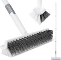 BOOMJOY Grout Brush with Long Handle, Double-Sided with V-Shape Stiff Bristles by BOOMJOY