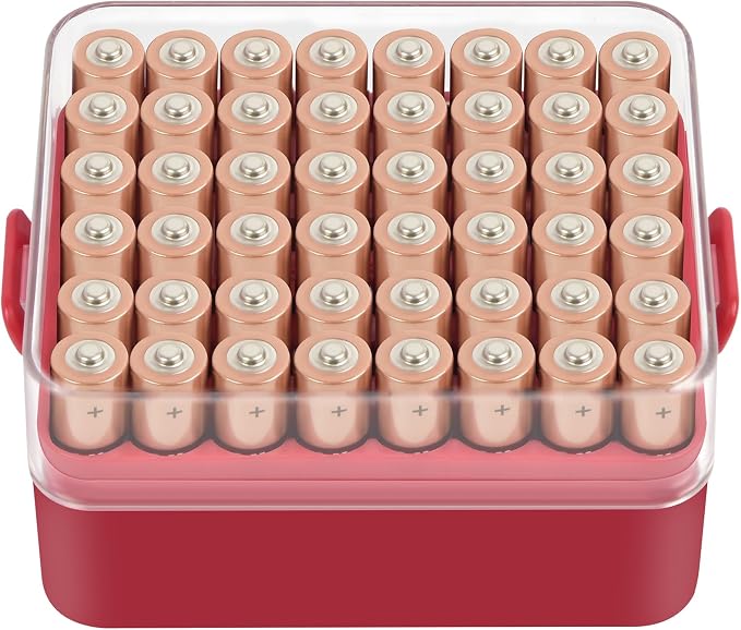 ALCYON Clear Plastic Battery Organizer Storage Case by ALCYON