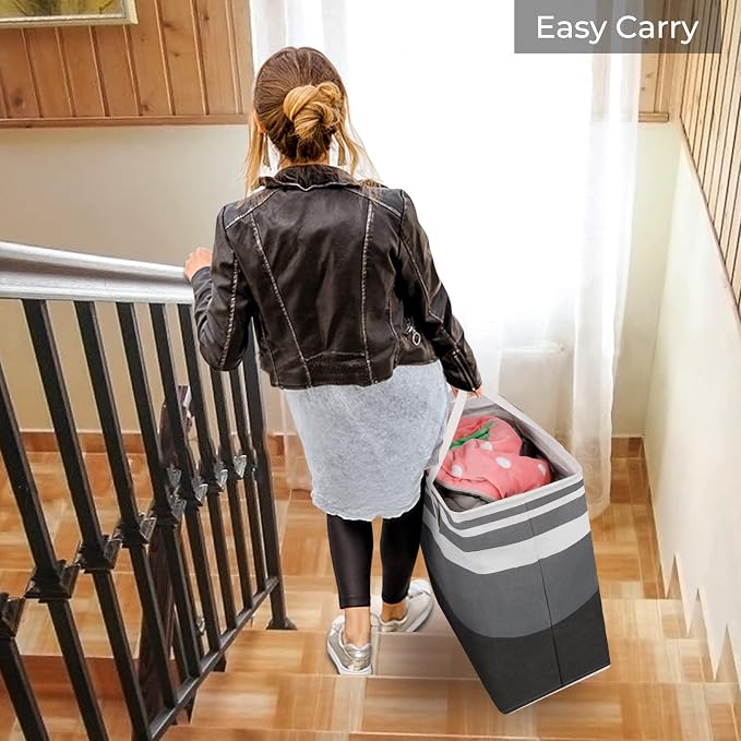 HomeHacks 3-Pack Large Laundry Basket, 75L Each Waterproof, Freestanding - Image 7