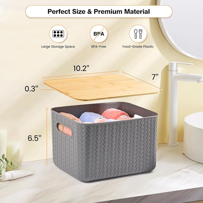 Ohmlove 4 Pack Storage Bins - Image 2