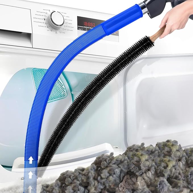PetOde 2Pcs Dryer Vent Cleaner Kit Universal Vacuum Hose Attachment & Brush | by PetOde