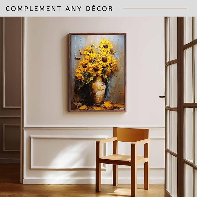 DIY Canvas Floater Frames for Canvas Paintings, 1.25" Deep Floating Frame for Finished Canvases (Dark Brown 14x18 inches)