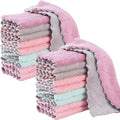 20 Pack Kitchen Dish Cloths Dish Towels, Super Soft and Absorbent Coral Fleece by Unknown