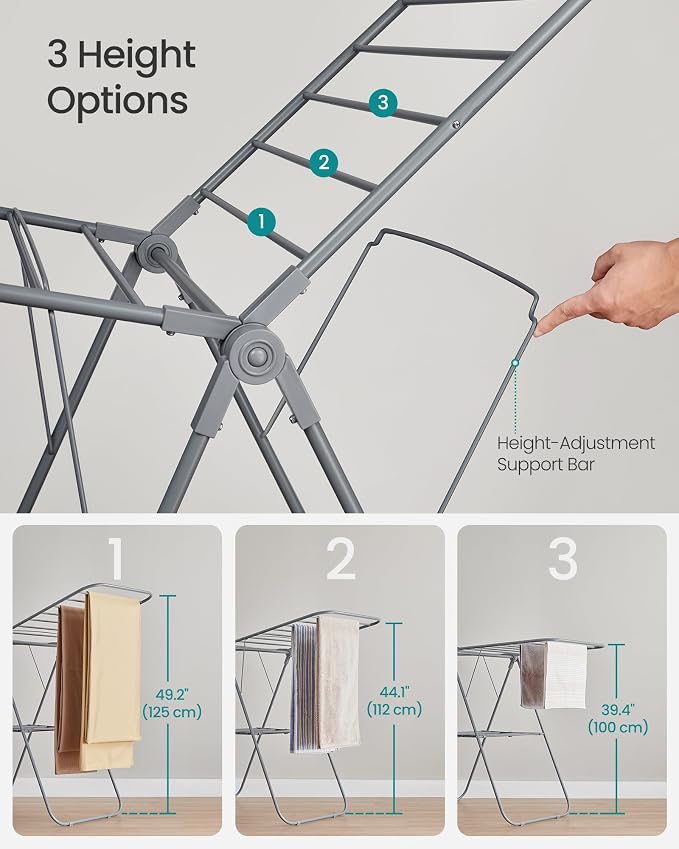 SONGMICS Clothes Drying Rack, - Image 4