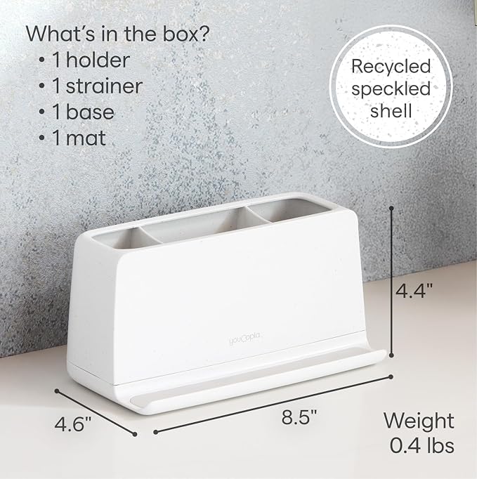 YouCopia The Ledge Toothbrush Holder, Bathroom Vanity Counter Organizer - Image 6