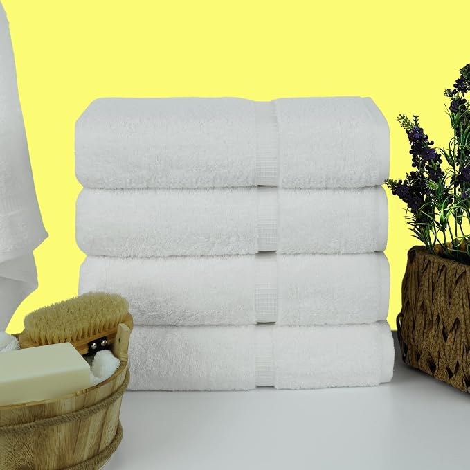 Chakir Turkish Linens 100% Cotton 4-Pack Bath Towels 27x54, Oeko-Tex Certified - Image 2