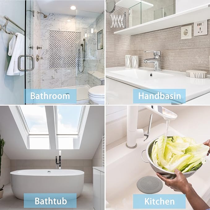 2 Pack Shower Drain Hair Catcher, Silicone Drain Cover - Image 6