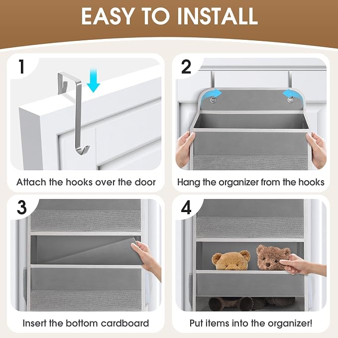 SpaceHacks 1 Pack Over The Door Organizer Hanging Storage Room Organizer - Image 3