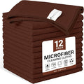 SIFANGKE Microfiber Cleaning Cloth, 12 Pack Brown Cleaning Rags by Unknown