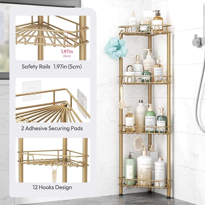 SWTYMIKI Standing Shower Caddy Corner - Image 4